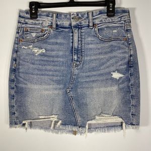 NWT American Eagle Curvy Hi-Rise Mini Jean Skirt